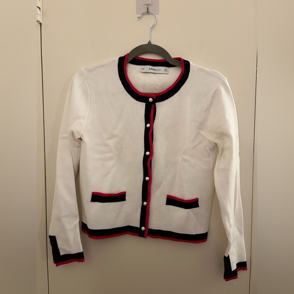 Zara Knit Cardigan with Pearl Buttons